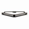 043-383/A/24 Vertical Cable Blank Patch Panel V-Type with Cable Manager, 24 Port, Angled with Support Bar - Black
