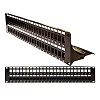 043-384/48/2U Vertical Cable Blank Patch Panel 48 Port with Cable Manager - Black
