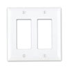 Show product details for 20-5122 2-Gang Decor Wall Plate - White