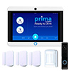 PKIT1DV Prima by Napco All-in-One-Connected Home and Security 7" Smart Panel Kit with 1 x HD Video Doorbell (Hardwired), 3 x Windor/Door Transmitters and 1 x PIR Sensor - Verizon
