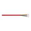 R00404M2R Remee 22 AWG 4 Conductors Unshielded Solid Bare Copper FPLP Non-Plenum Fire Alarm Cables - 1000' Pull Box - Red