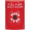 SS2000PS-EN STI Red No Cover Key-to-Reset Stopper Station with FUEL PUMP SHUT DOWN Label English