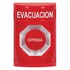 SS2001EV-ES STI Red No Cover Turn-to-Reset Stopper Station with EVACUATION Label Spanish
