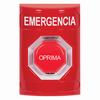 SS2005EM-ES STI Red No Cover Momentary (Illuminated) Stopper Station with EMERGENCY Label Spanish