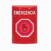 SS2006EM-ES STI Red No Cover Momentary (Illuminated) with Red Lens Stopper Station with EMERGENCY Label Spanish