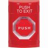 SS2008PX-EN STI Red No Cover Pneumatic (Illuminated) Stopper Station with PUSH TO EXIT Label English