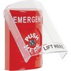 Show product details for SS2020EM-EN STI Red Indoor Only Flush or Surface Key-to-Reset Stopper Station with EMERGENCY Label English