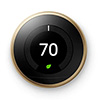 T3032US Nest Learning Smart Programmable Wifi Thermostat - Brushed Brass
