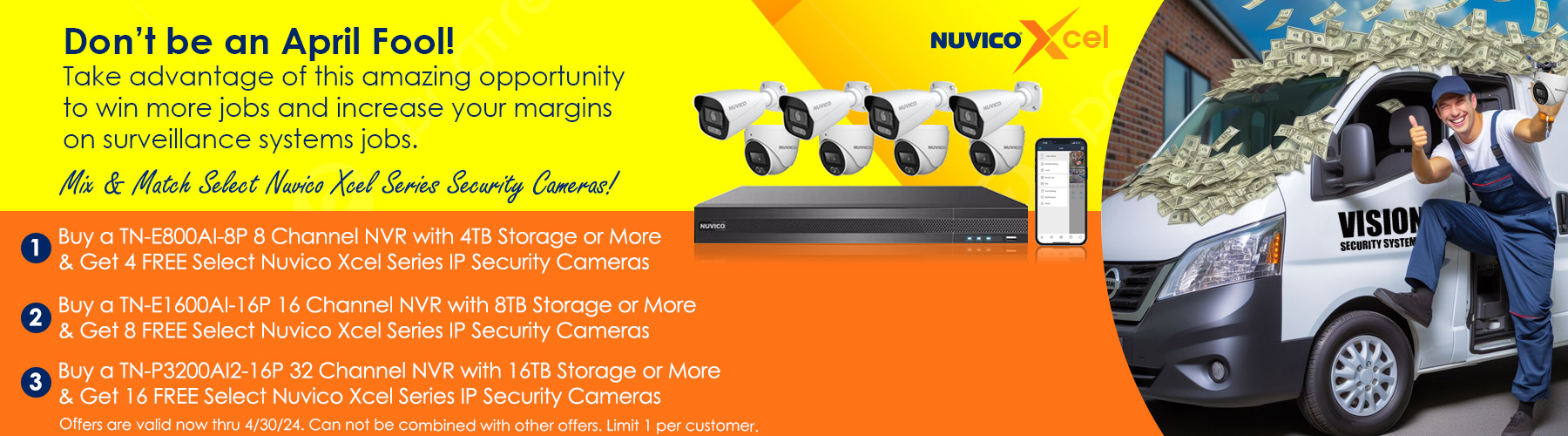Nuvico Xcel Series Free Security Cameras Offer